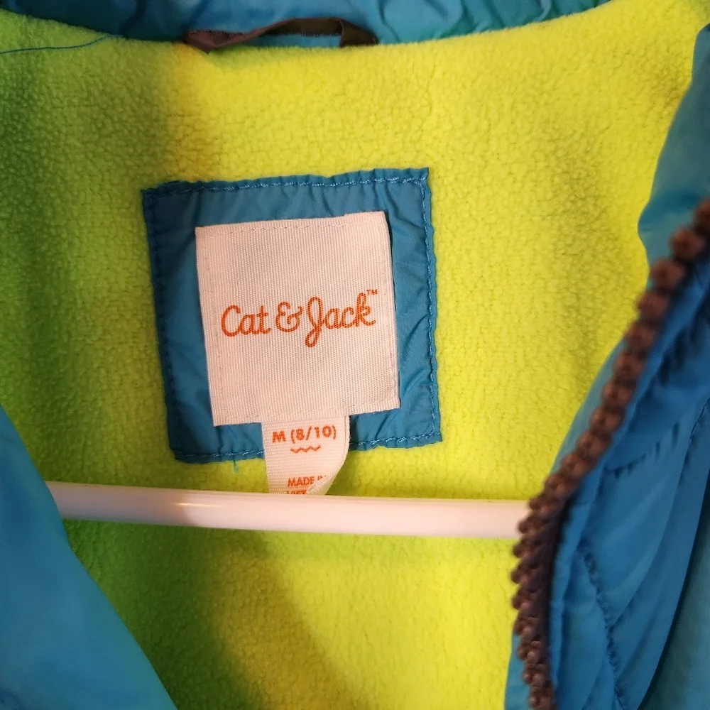 Quilted Girls Vest, turquoise